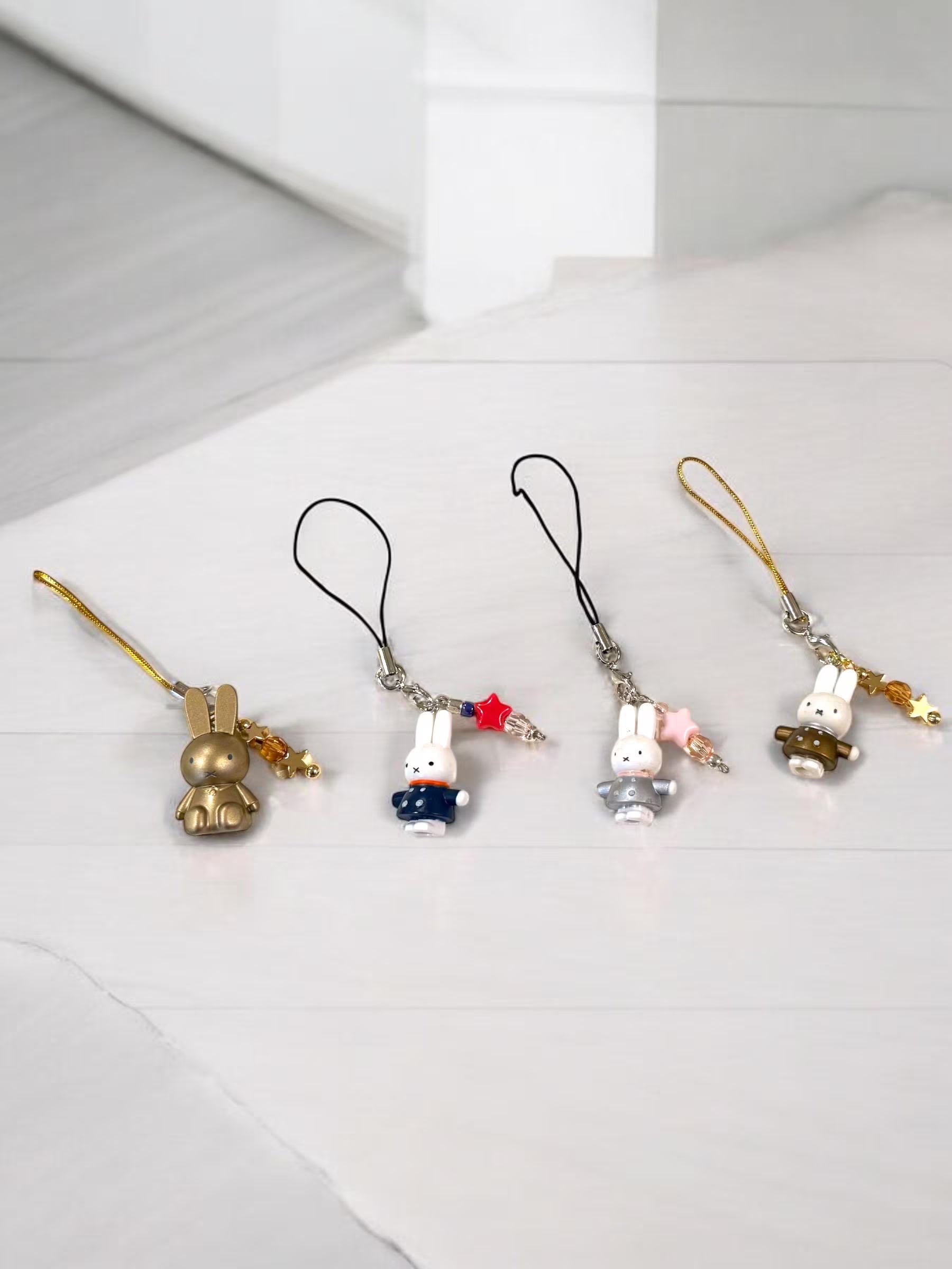 Miffy kawaii phone charms, key chains, affordable Miffy, fast shipping